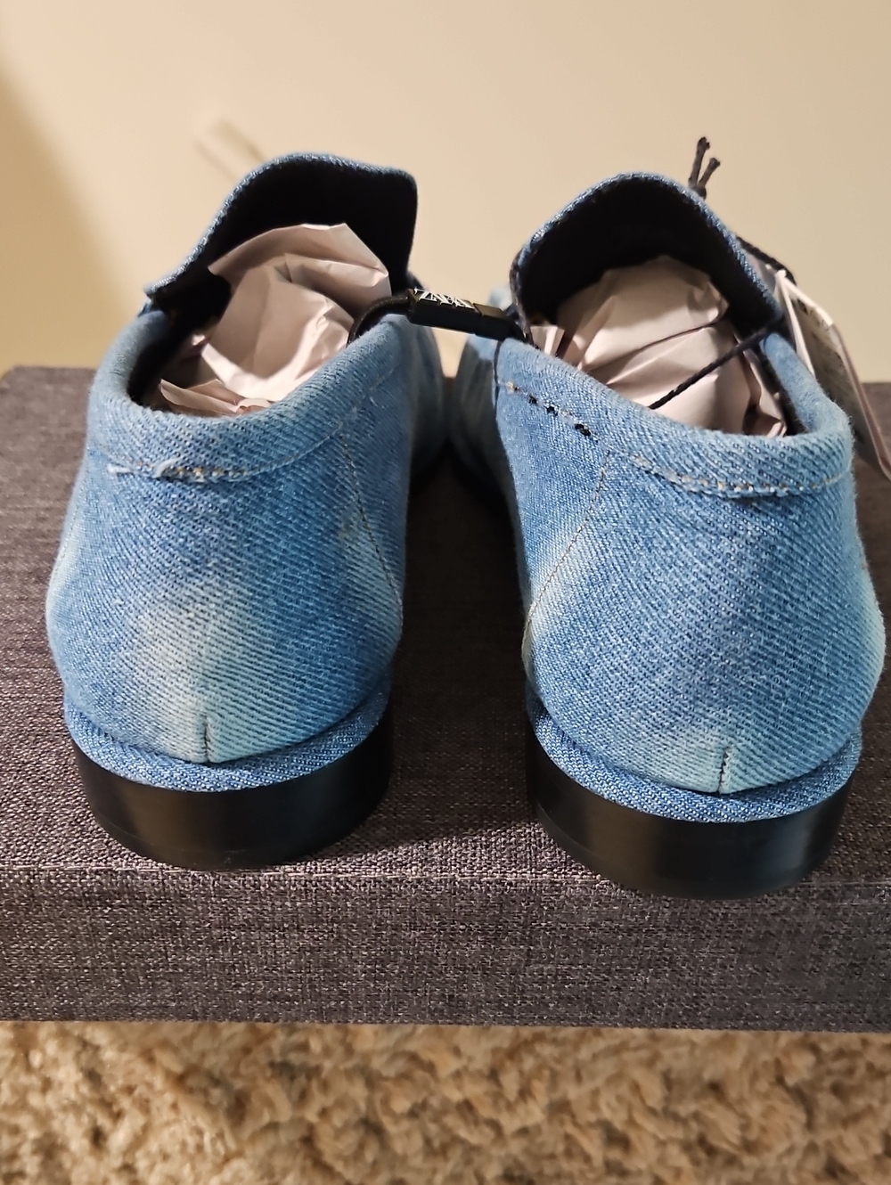 ZARA ICONS Denim Loafers - Light Blue - Picture 8 of 8